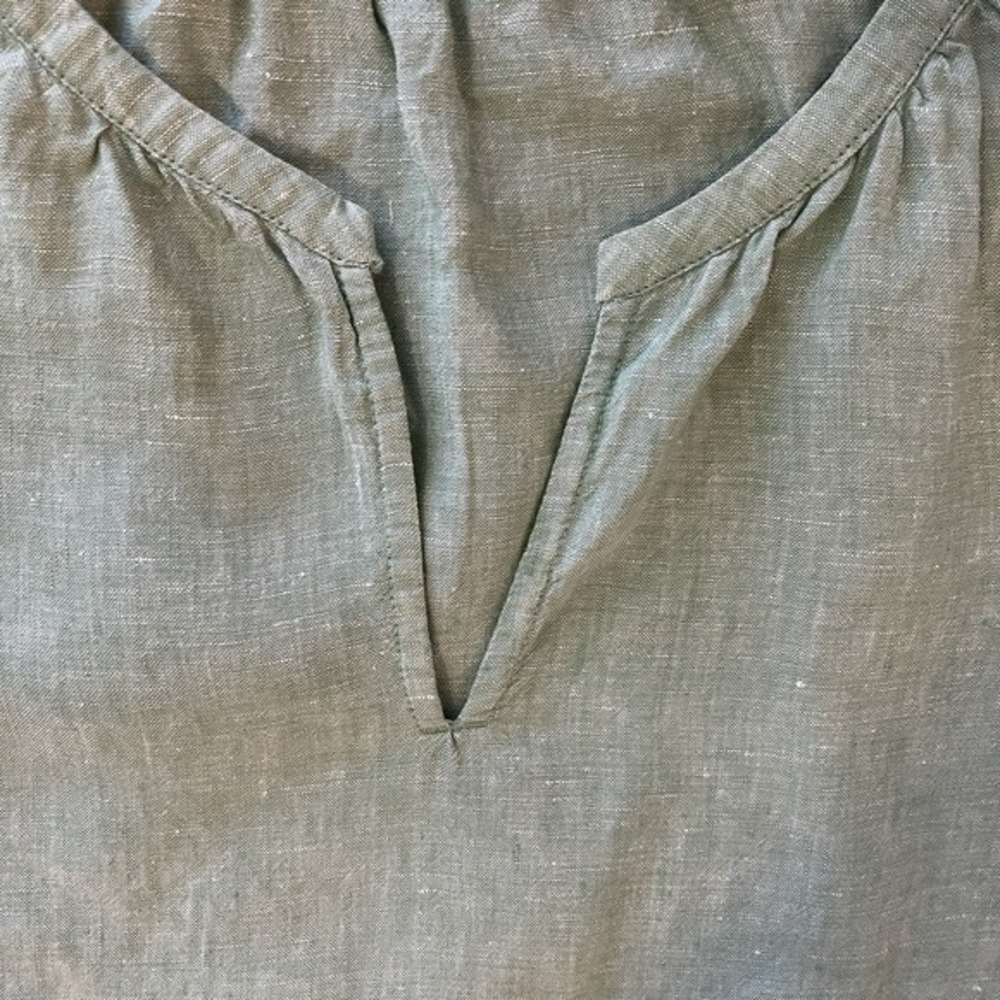 David Jones Linen Top 3/4 Button Front  3/4‎ Sleeve Pale Green Women XXL. Aus - Picture 6 of 14